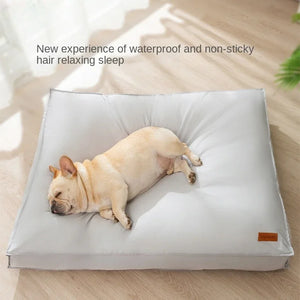 Waterproof Dog Bed Mat: Removable Pet Sleeping Mat for Small Medium Dogs Cats - Soft Kennel House Accessory