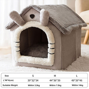 Foldable Dog House Kennel Bed Mat For Small Medium Dogs Cats Cozy House Puppy Kitten Cave Sofa